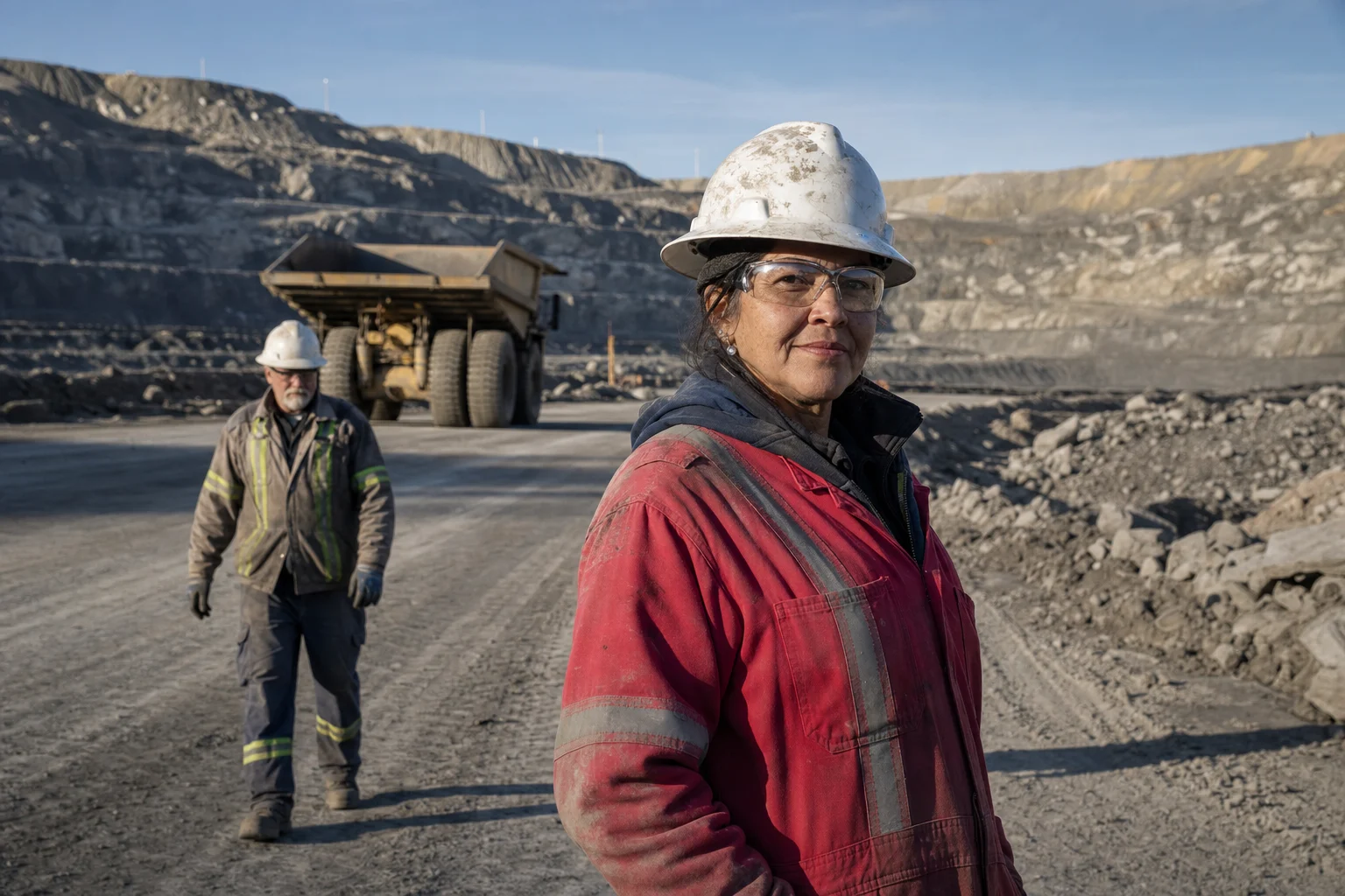 A heavy equipment operator and maintenance worker at an open-pit mine